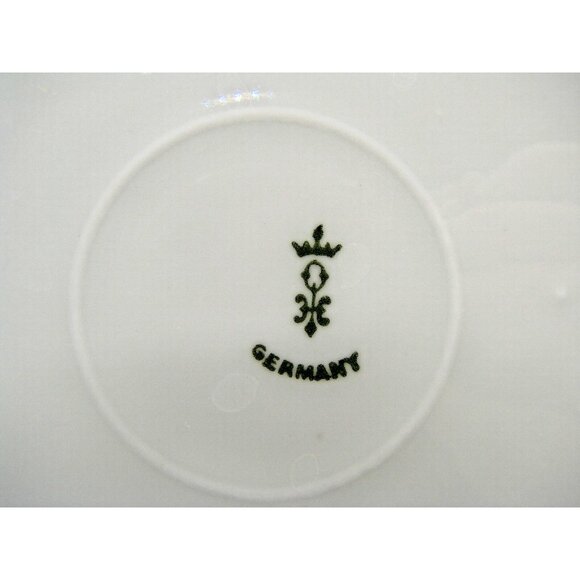 Hermann Ohme German Silesia Plate Floral Bow Pink Gold Gild Porcelain 40s Replac - Picture 7 of 10